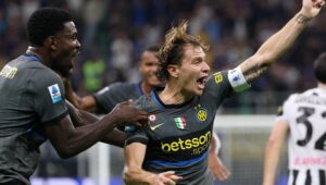 European football: Inter roar back to beat Udinese and join Roma at the top