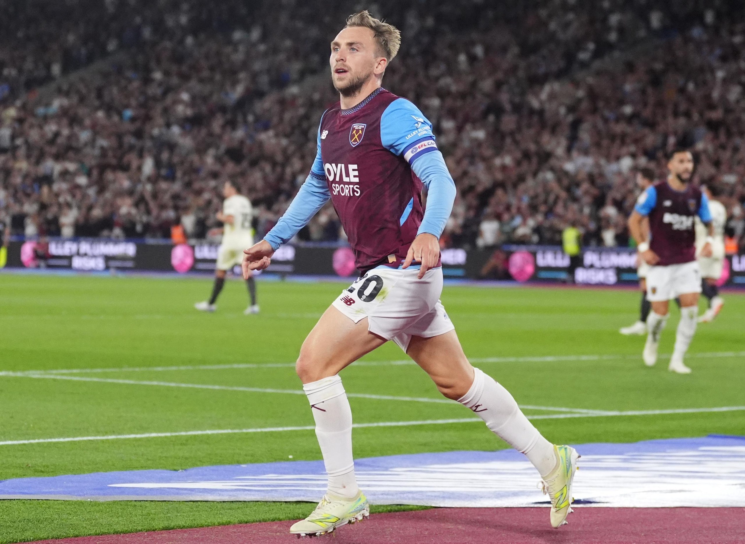Jarrod Bowen was one of six different West Ham players to score in the club’s rout of Wrexham last night