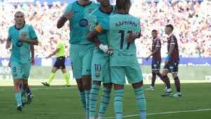 European football: Lamine Yamal keeps Barcelona perfect, Leipzig rout Hamburg