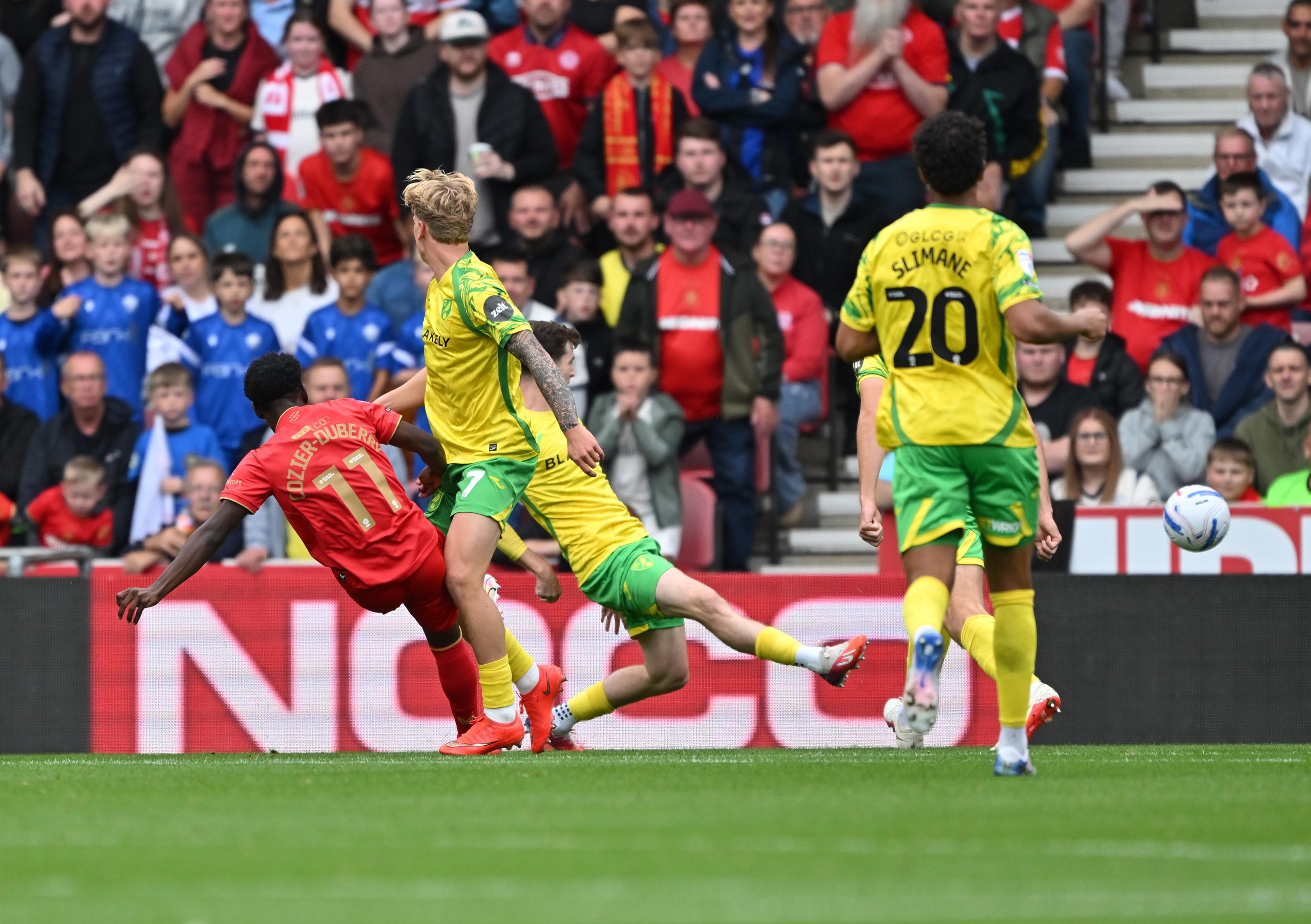 Middlesbrough's Amario Cozier-Duberry tucks the ball home to give the home side the lead.