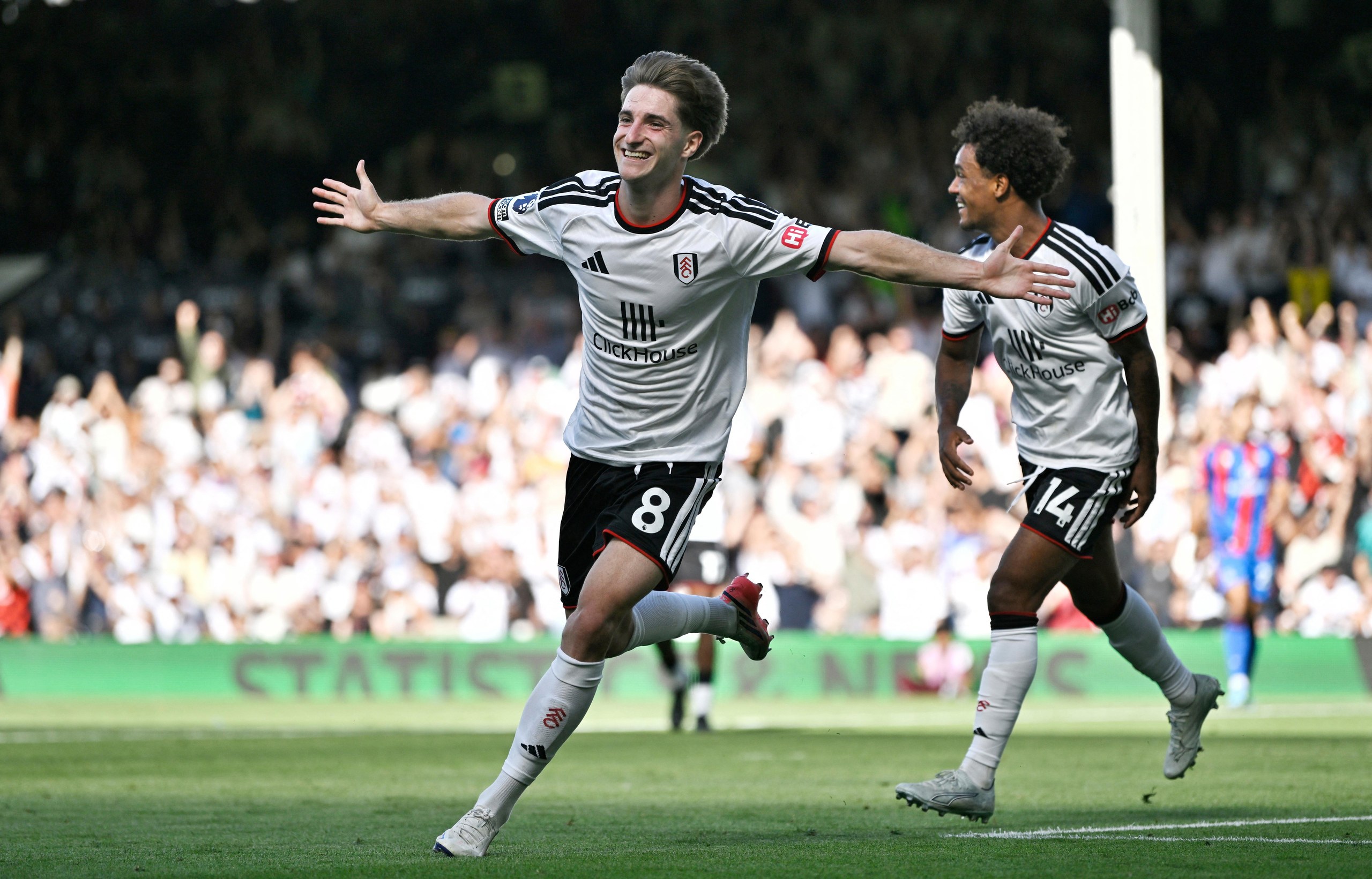 Cesar Palacios celebrates