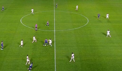 Video: el lujo de Paredes en la previa del gol de Merentiel contra San Pablo