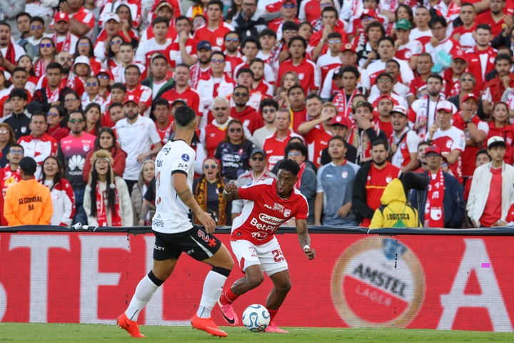 Independiente Santa Fe 0-0 Vasco da Gama. (AP Photo/John Vizcaino)